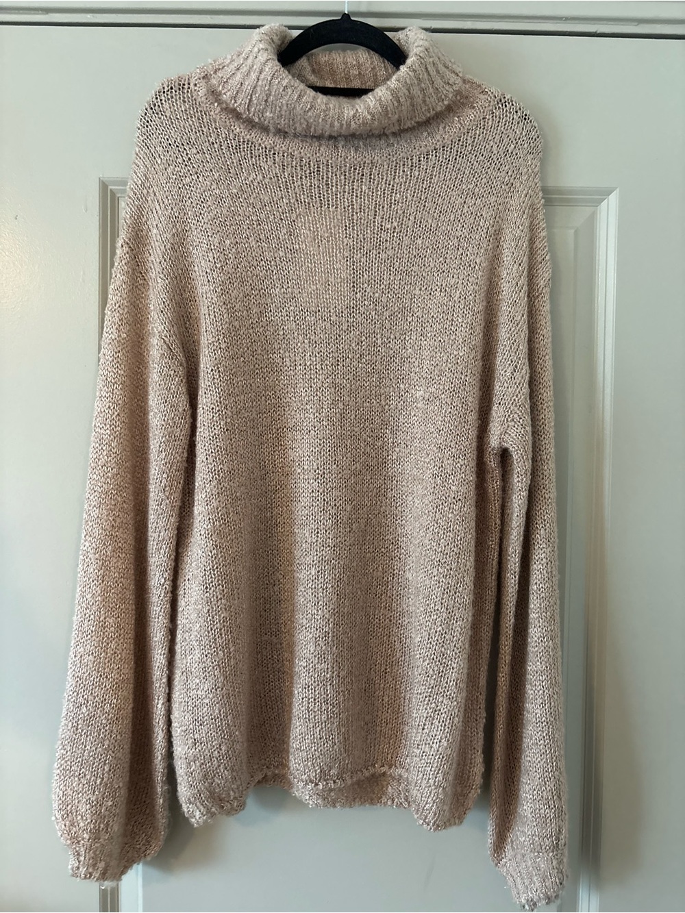 Lush Beige/Cream Turtleneck Sweater